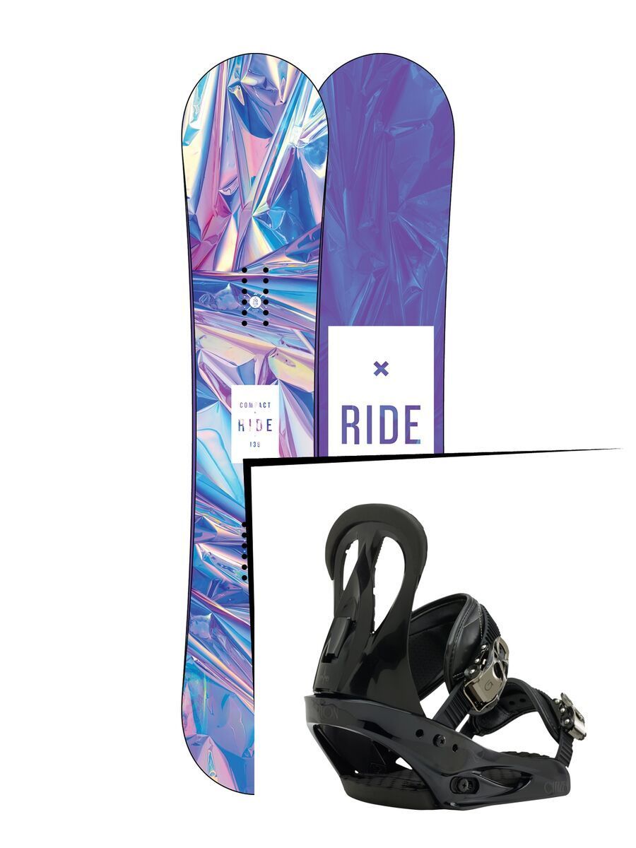 Set: Ride Compact 2017 + Burton Citizen 2017, black - Snowboardset - Bild 1