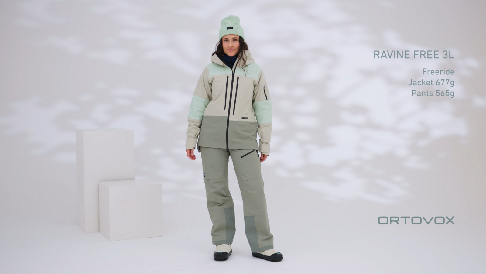 Ortovox Ravine Free 3L Jacket W, glacier grey - Video 3