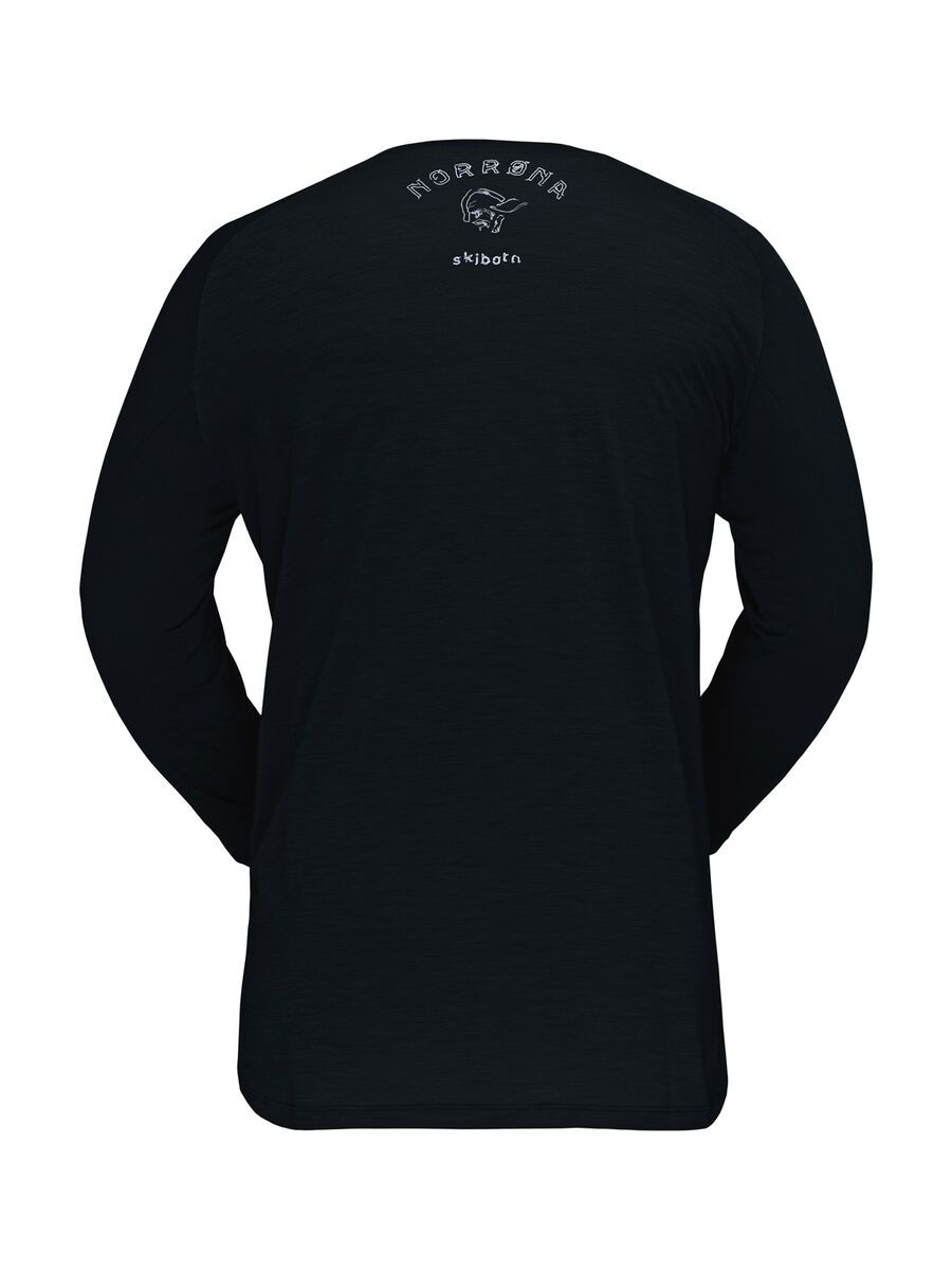 Norrona skibotn wool 3/4 T-shirt M's, caviar - Bild 2