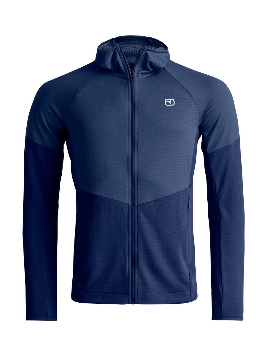 Ortovox Merino Fleece Light Grid Hoody M, deep ocean - Bild 1