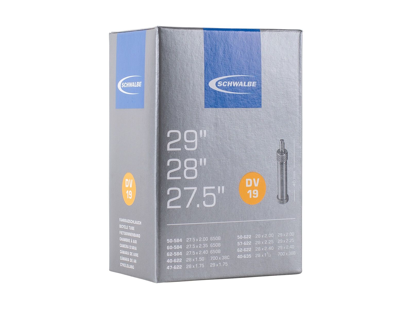 Schwalbe Schlauch DV 19 - 27.5/28/29 x 1.50-2.40 - Bild 1