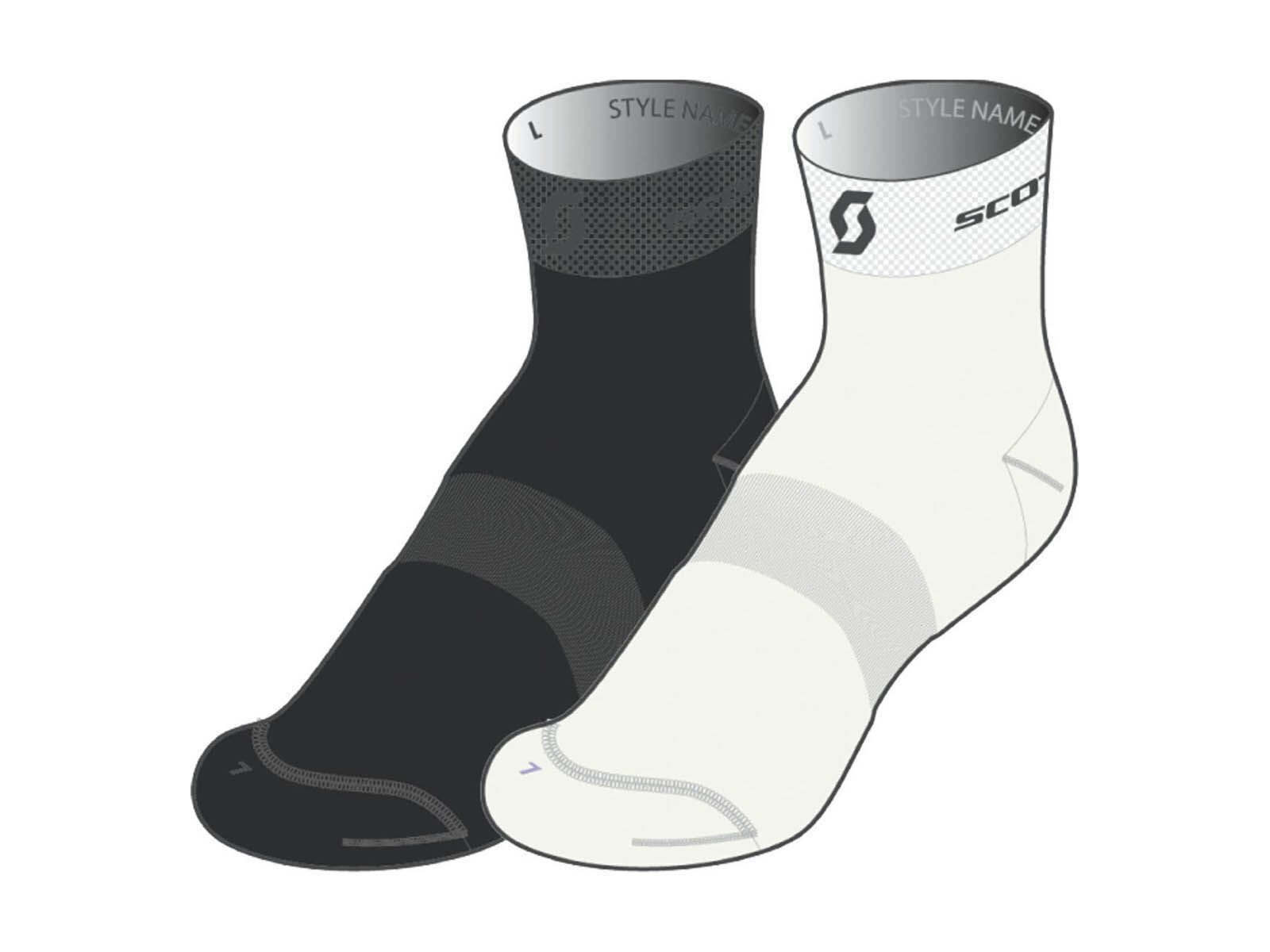 Scott Socks Logo Light PAK-2, white/black - Bild 1