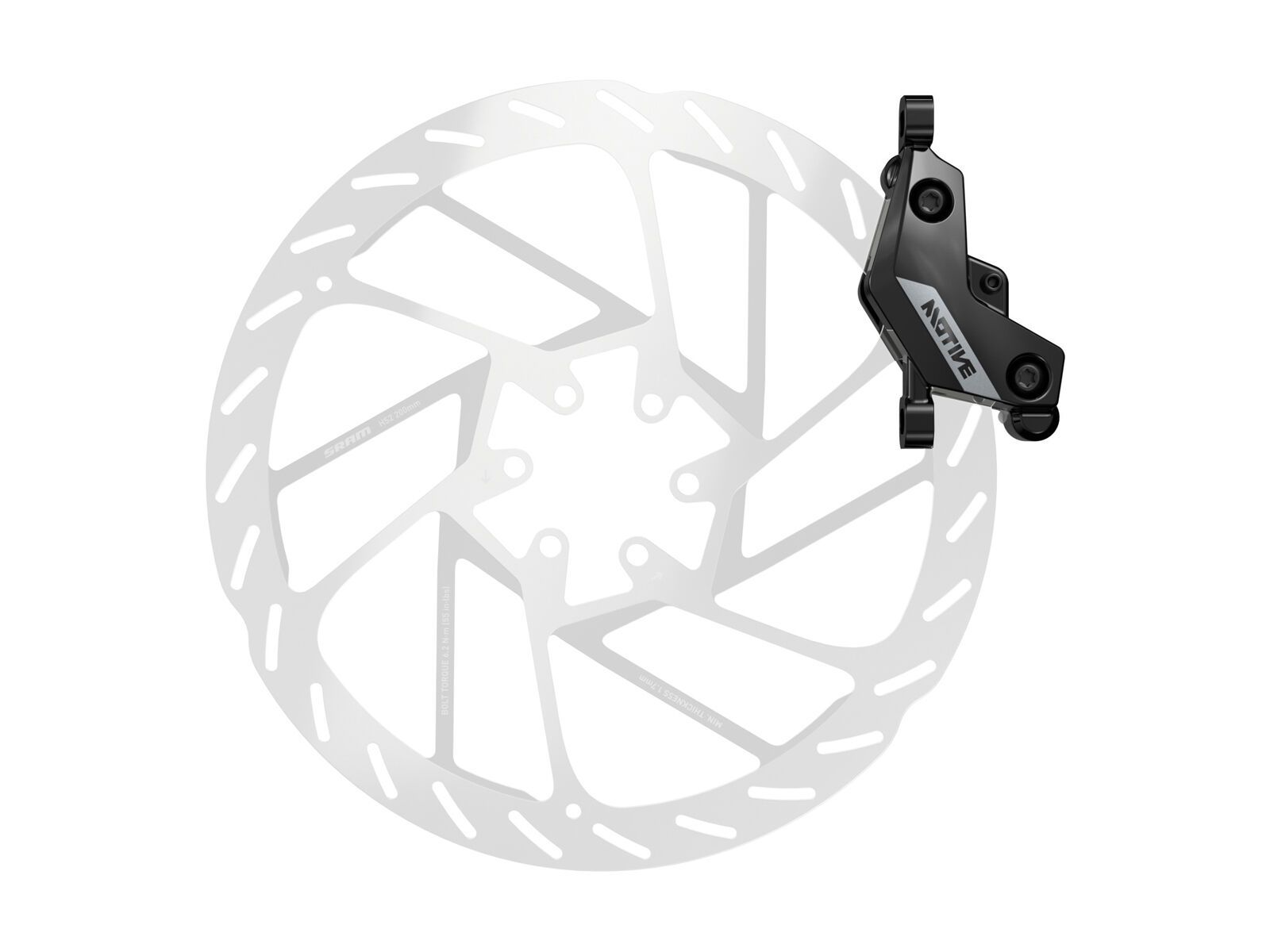 SRAM Motive Silver Stealth - VR, gloss black anodized - Bild 6