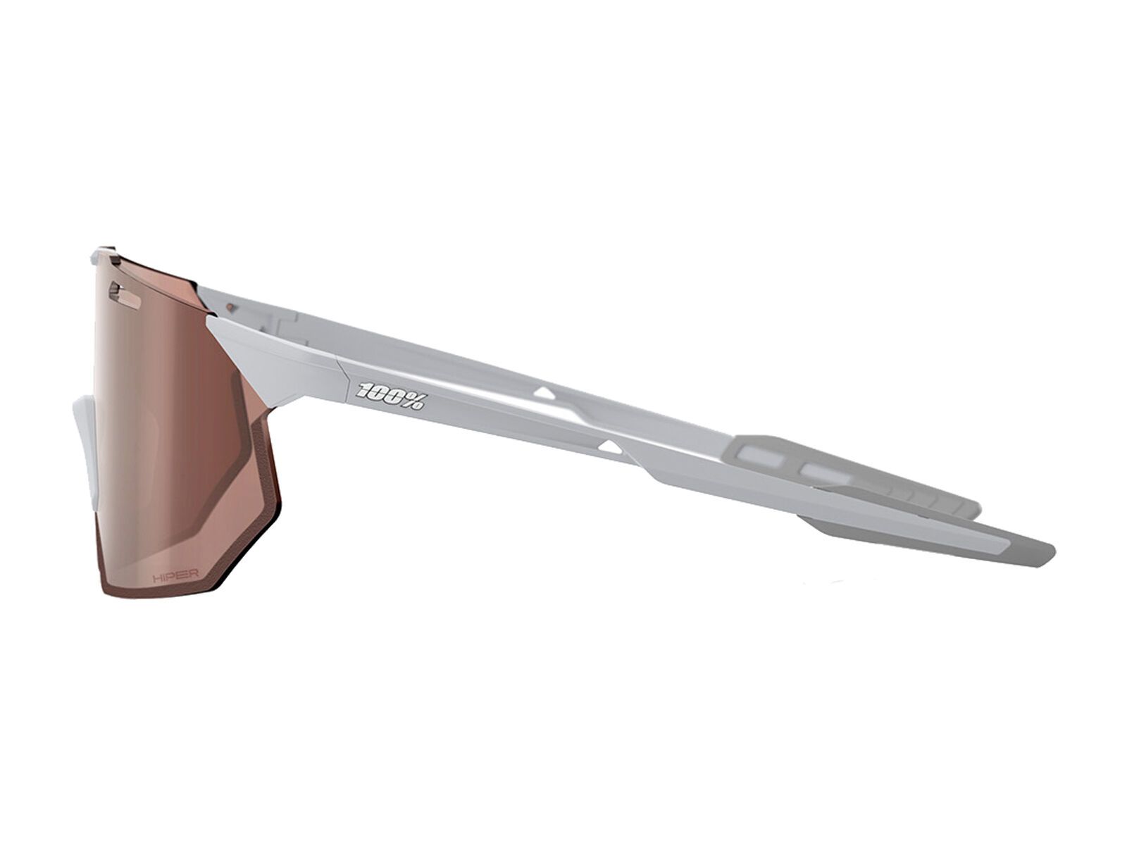 100% Hypercraft SQ, HiPER Crimson Silver ML Mirror / matte stone grey - Bild 2