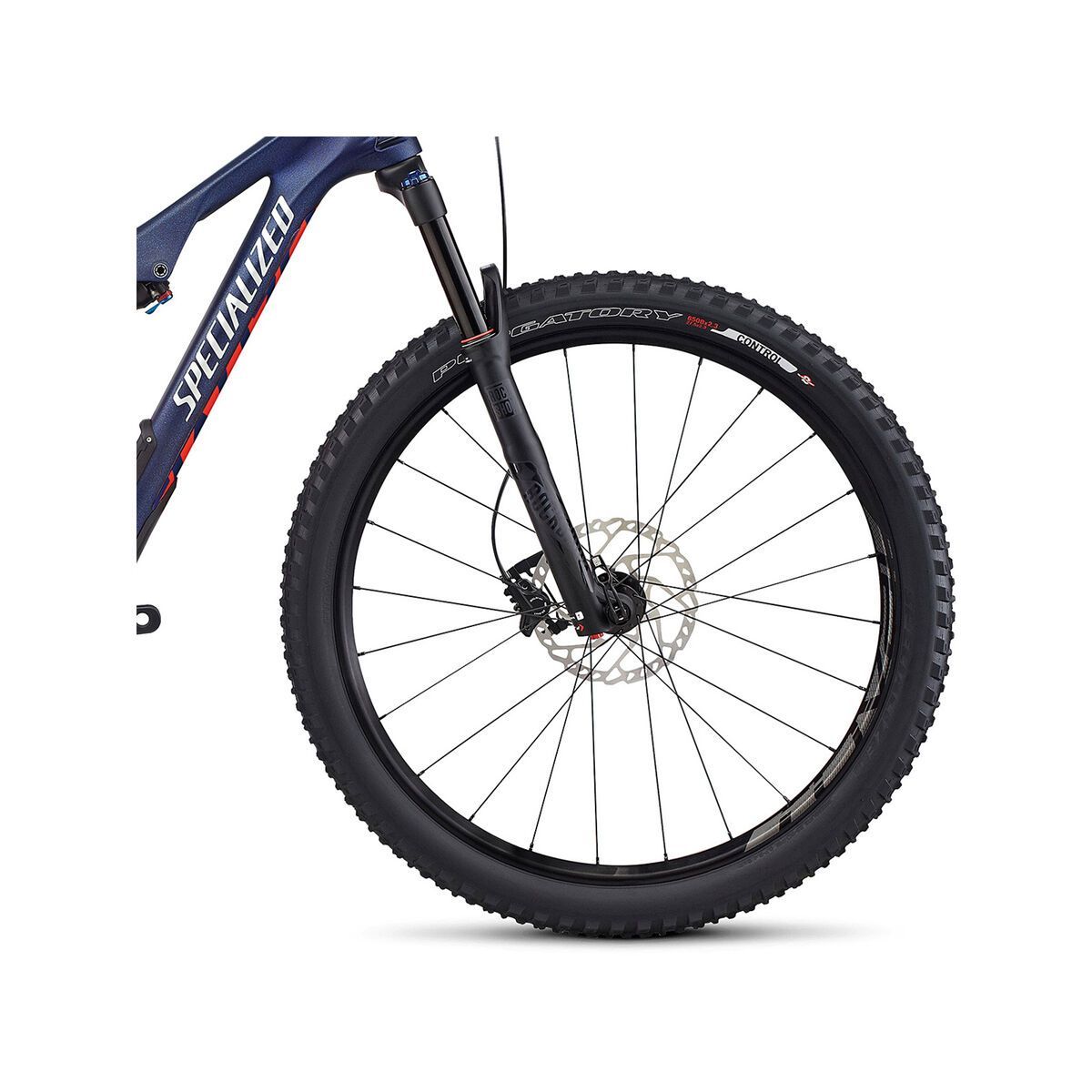 Specialized Woman's Camber FSR Comp Carbon 650B, satin nibali blue/nordic red/flake silver - Bild 2