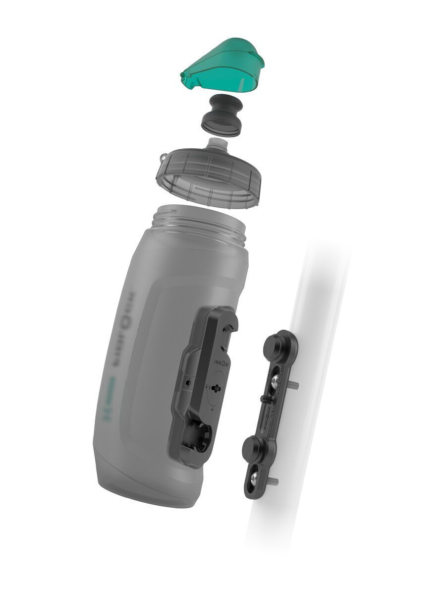 Fidlock Twist Bottle 590 Antibacterial + Bike Base, transparent black - Bild 4