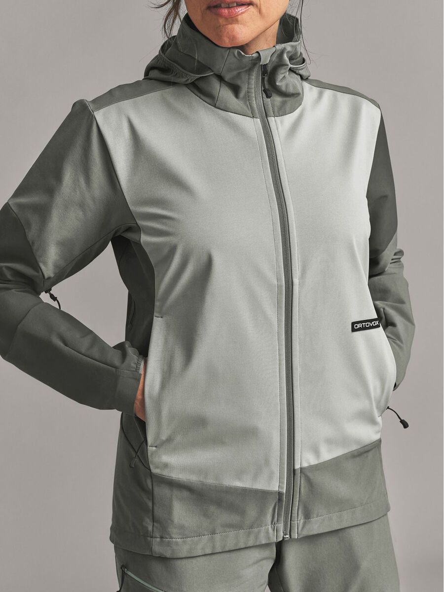 Ortovox Ortler Softshell Plus Jacket W, green sage - Bild 5
