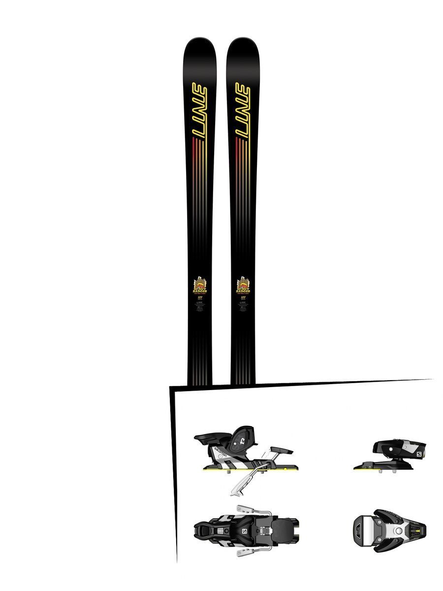 Set: Line Honey Badger 2018 + Salomon STH2 WTR 13 black/white - Bild 1