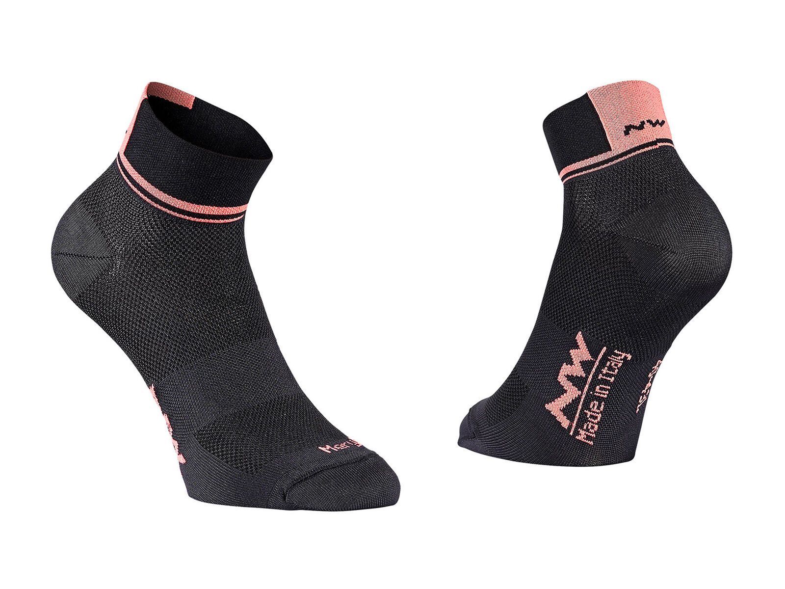 Northwave Logo 2 Wmn Socks, black/lobster orange - Bild 1