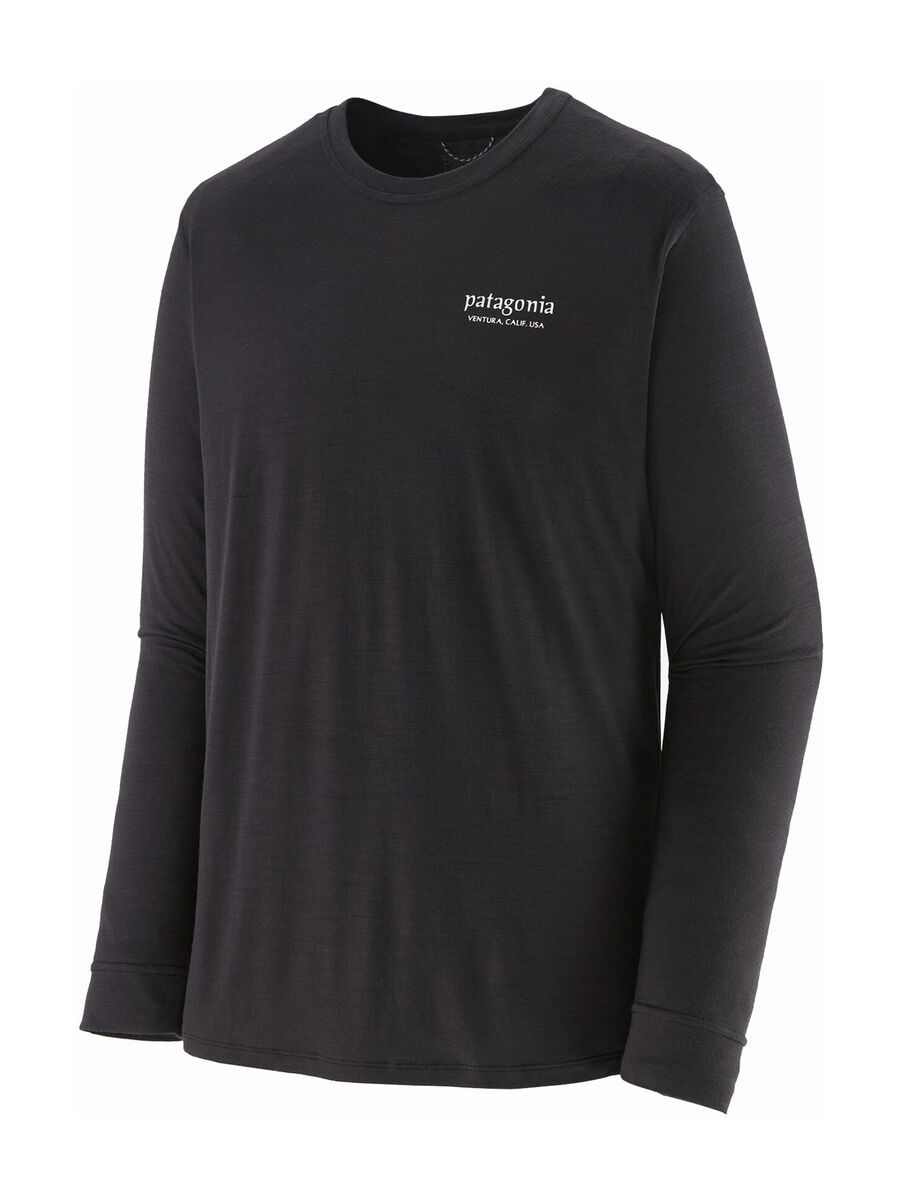 Patagonia Men's Long-Sleeved Capilene Cool Merino Graphic Shirt, black - Bild 1