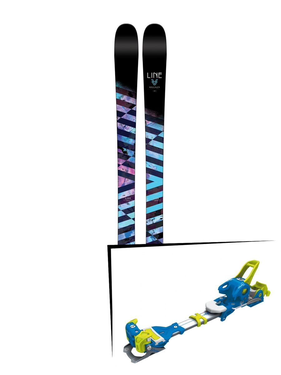 Set: Line Soulmate 92 2017 + Tyrolia Ambition 12 ohne Bremse, soldi blue yellow - Skiset - Bild 1