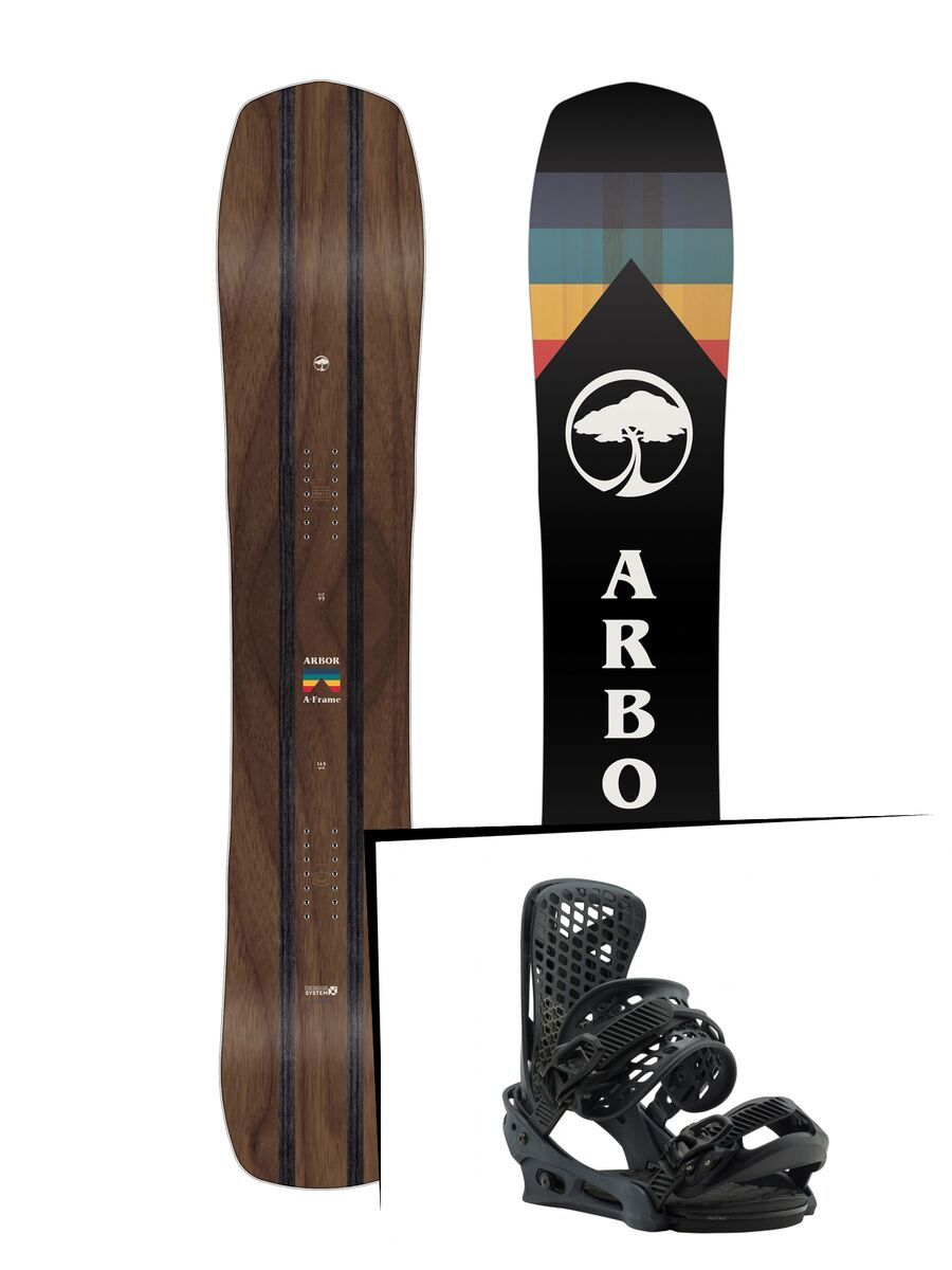 Set: Arbor A-Frame 2019 + Burton Genesis X black marble - Bild 1