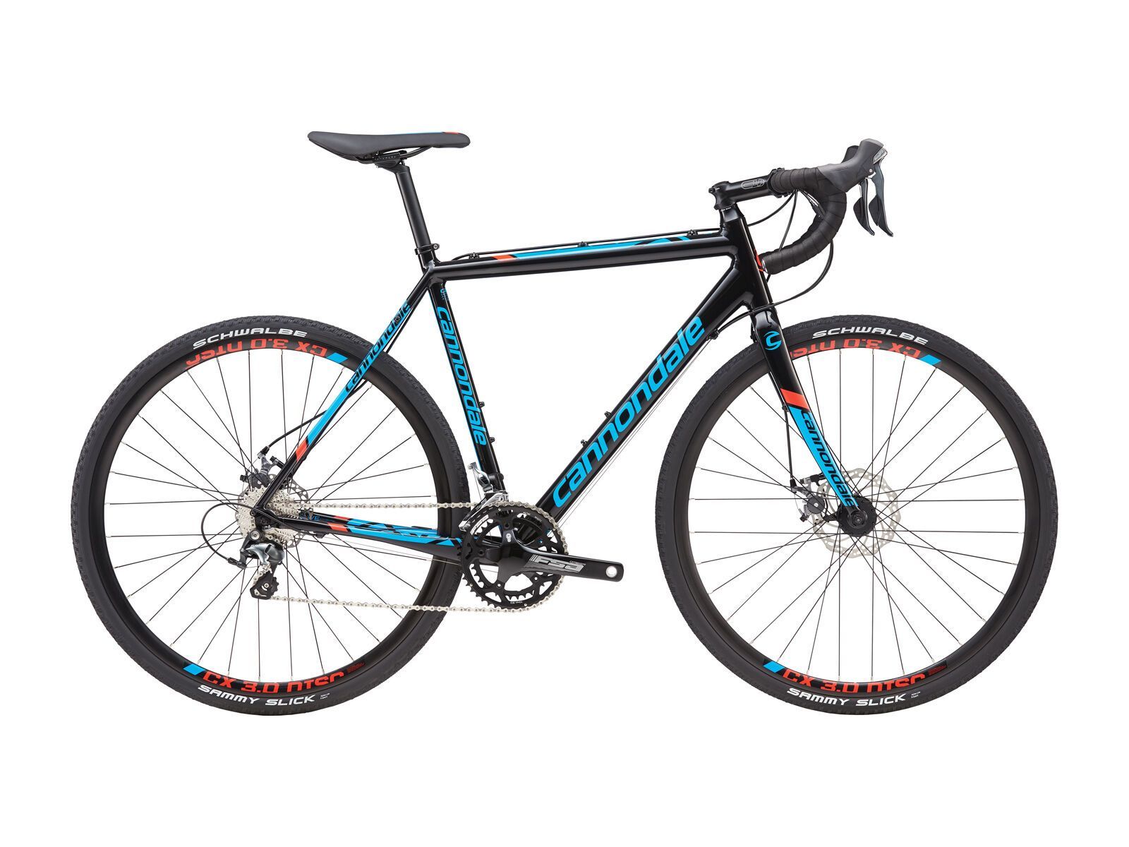 Cannondale CAADX Tiagra, jet black w/ ultra blue, acid red and nearly black, gloss - Bild 1