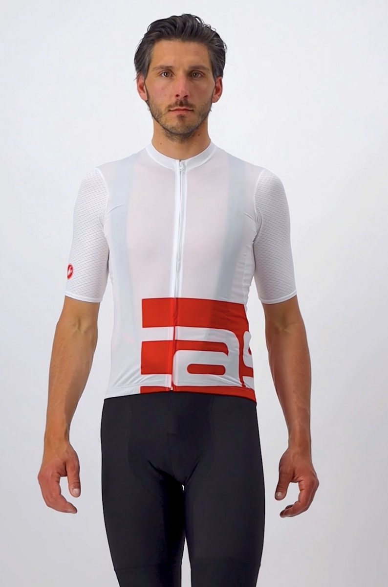 Castelli Downtown Jersey, white/red - Video 9