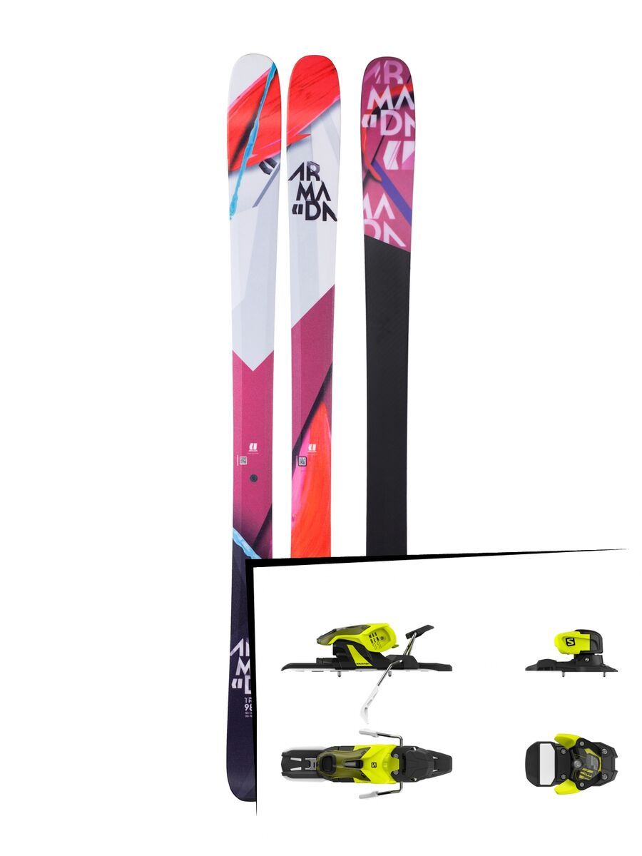 Set: Armada Trace 98 2018 + Salomon Warden 11 yellow/black - Bild 1