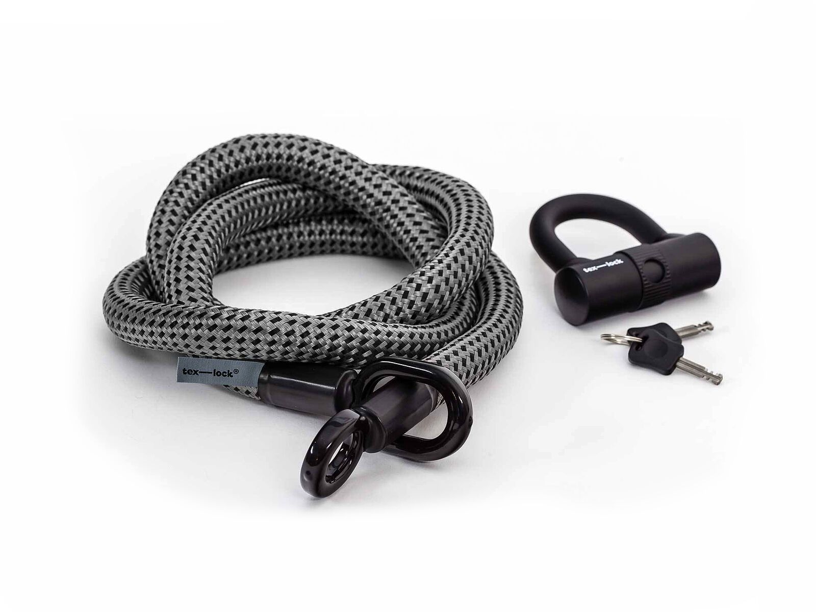 *** 2. Wahl *** Tex-Lock Tex-Lock Eyelet L 160 cm, grau - Fahrradschloss | - Bild 1