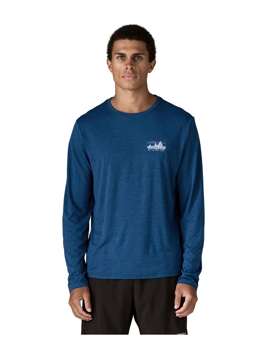 Patagonia Men's Long-Sleeved Cap Cool Daily Shirt - '73 Skyline, clement blue/light clement blue x-dye - Bild 3