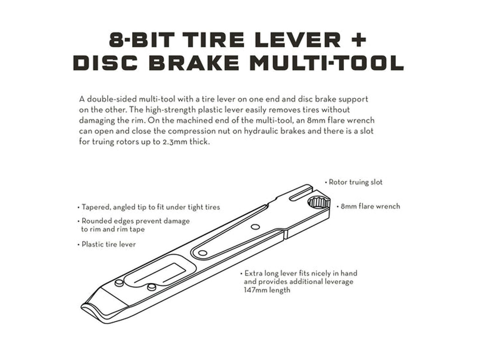 Wolf Tooth 8-Bit Tire Lever + Disc Brake Multi-Tool - Bild 2
