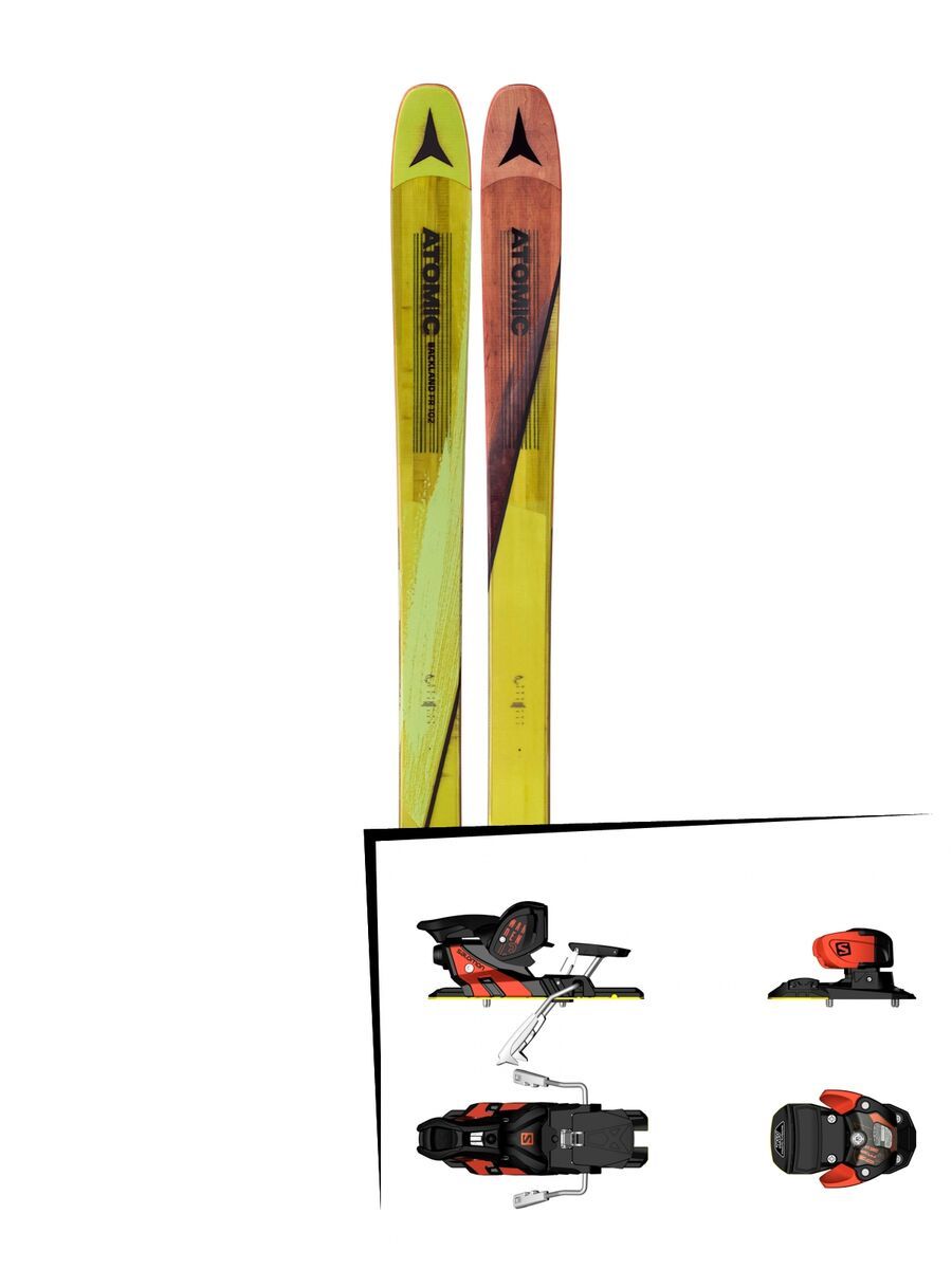 Set: Atomic Backland FR 102 2018 + Salomon Warden MNC 13 white/black/orange - Bild 1