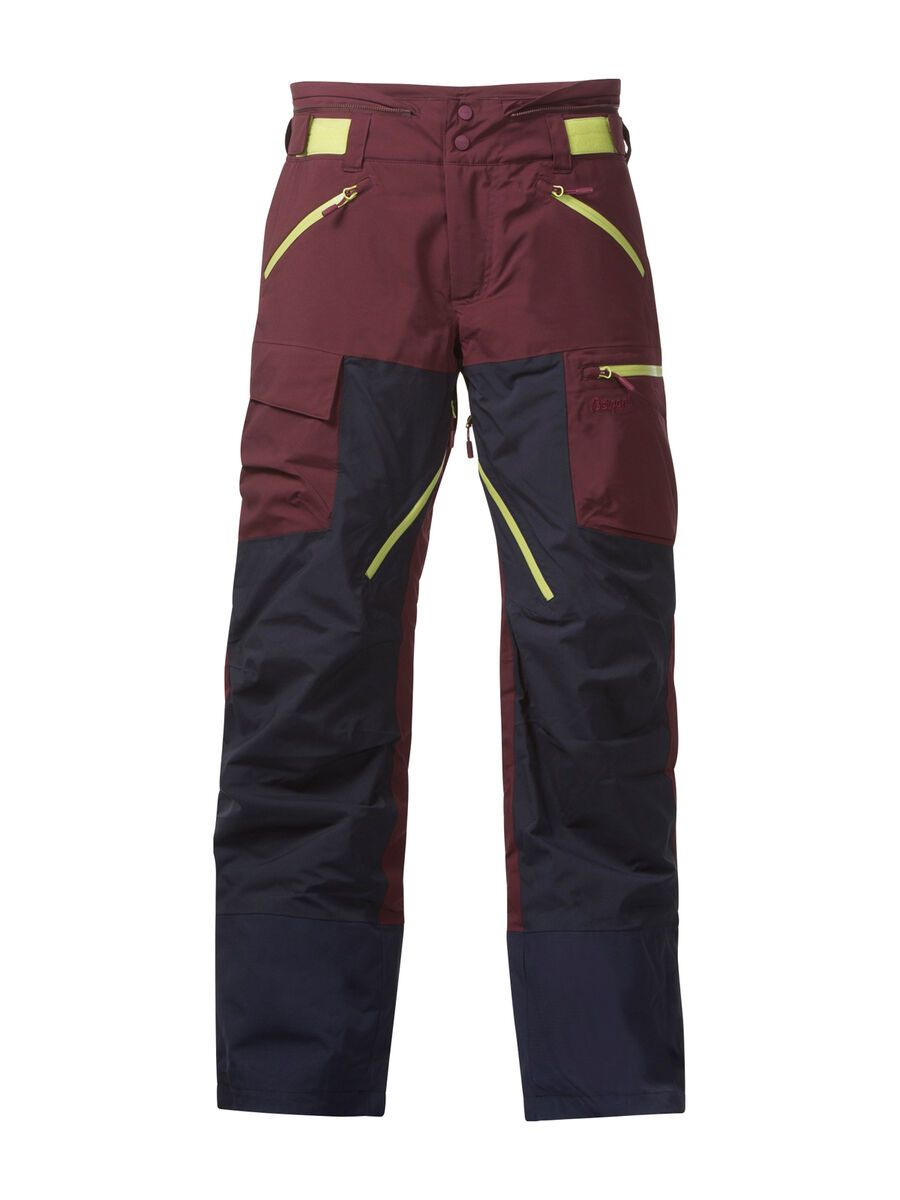 Bergans Hafslo Pant, dark ruby / midnight blue / spring leaves - Bild 1