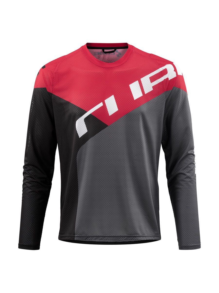 Cube Edge Rundhalstrikot langarm, black´n´red - Bild 1