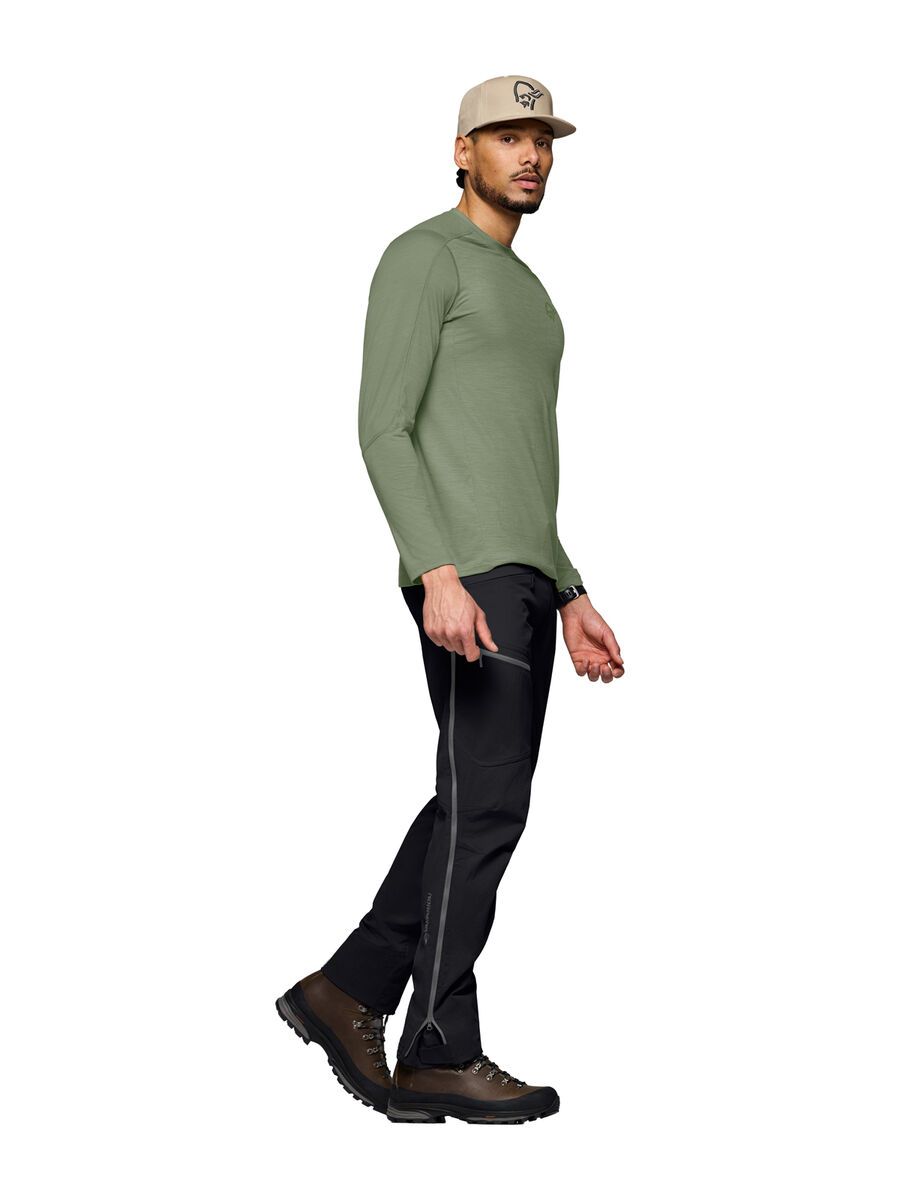 Norrona femund pureUll Long Sleeve M's, deep lichen green - Bild 5