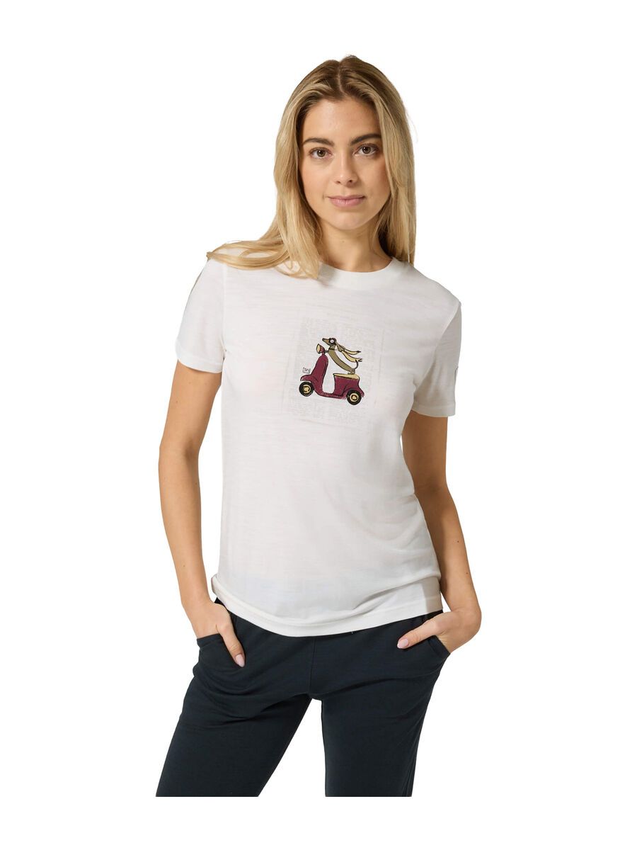 super.natural Racing Dachshund Bio J Tee Damen, fresh white/various - Bild 3