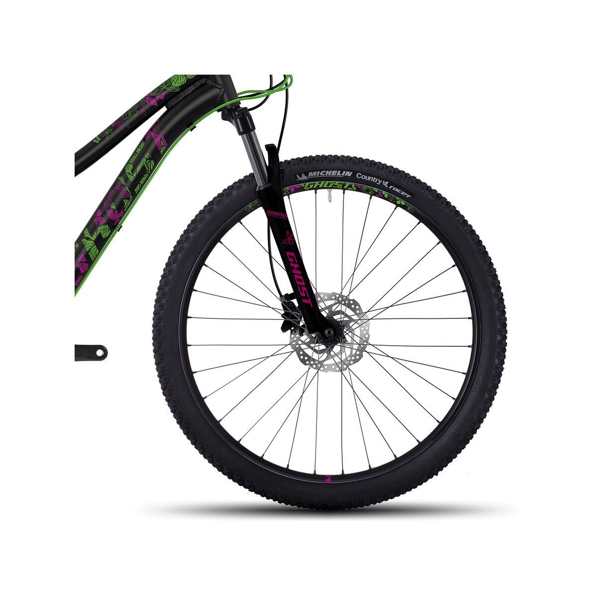 Ghost Lanao 3 AL 27.5, night black/riot green/fuchsia pink - Bild 2