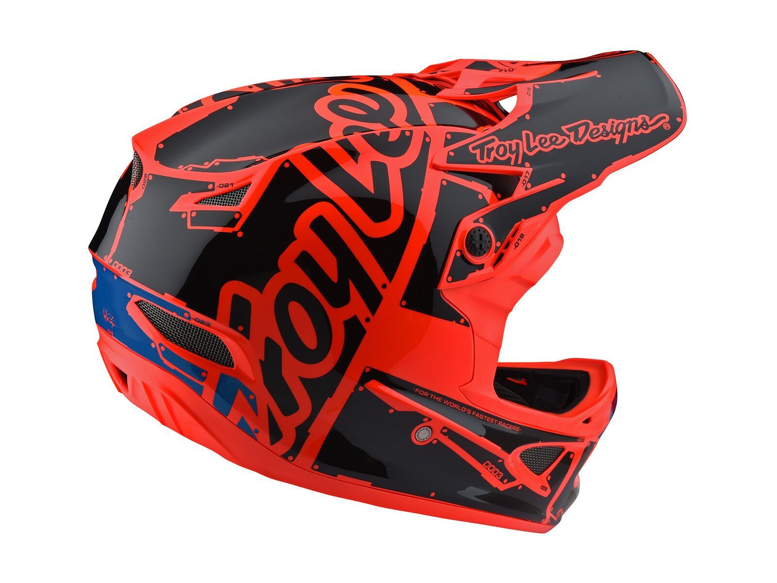 TroyLee Designs D3 Fiberlite Helmet Factory, orange - Bild 5