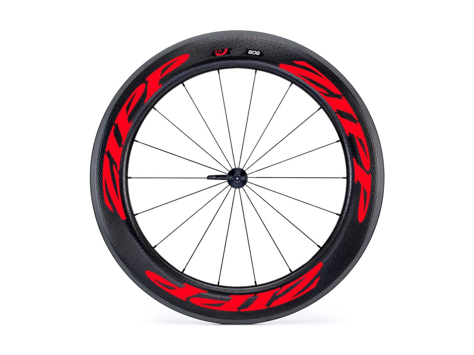 Zipp 808 Firecrest Carbon Clincher, schwarz/rot - Bild 1