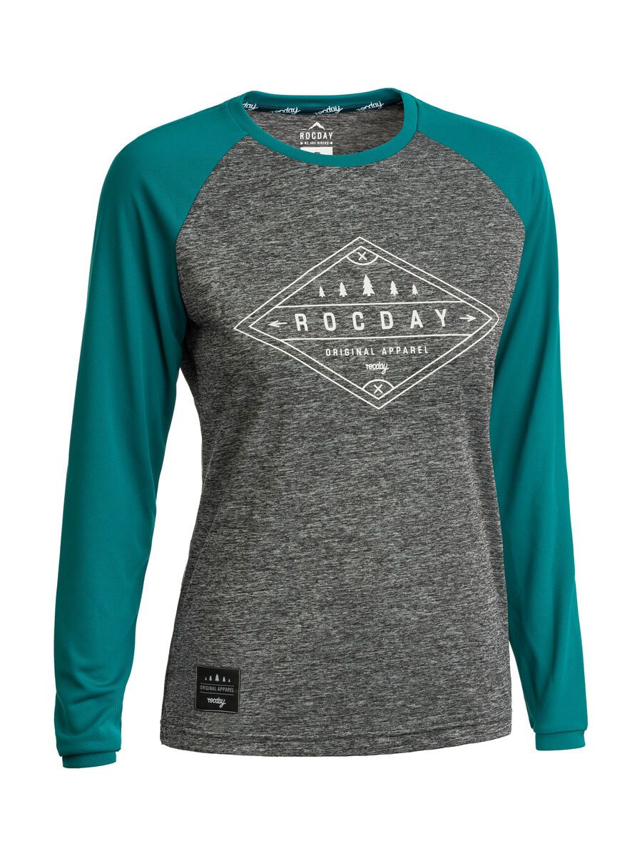 Rocday Line Jersey, melange / teal - Bild 1
