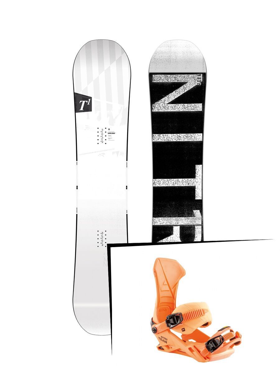 Set: Nitro T1 Wide 2019 + Nitro Team muted brights series orange - Bild 1