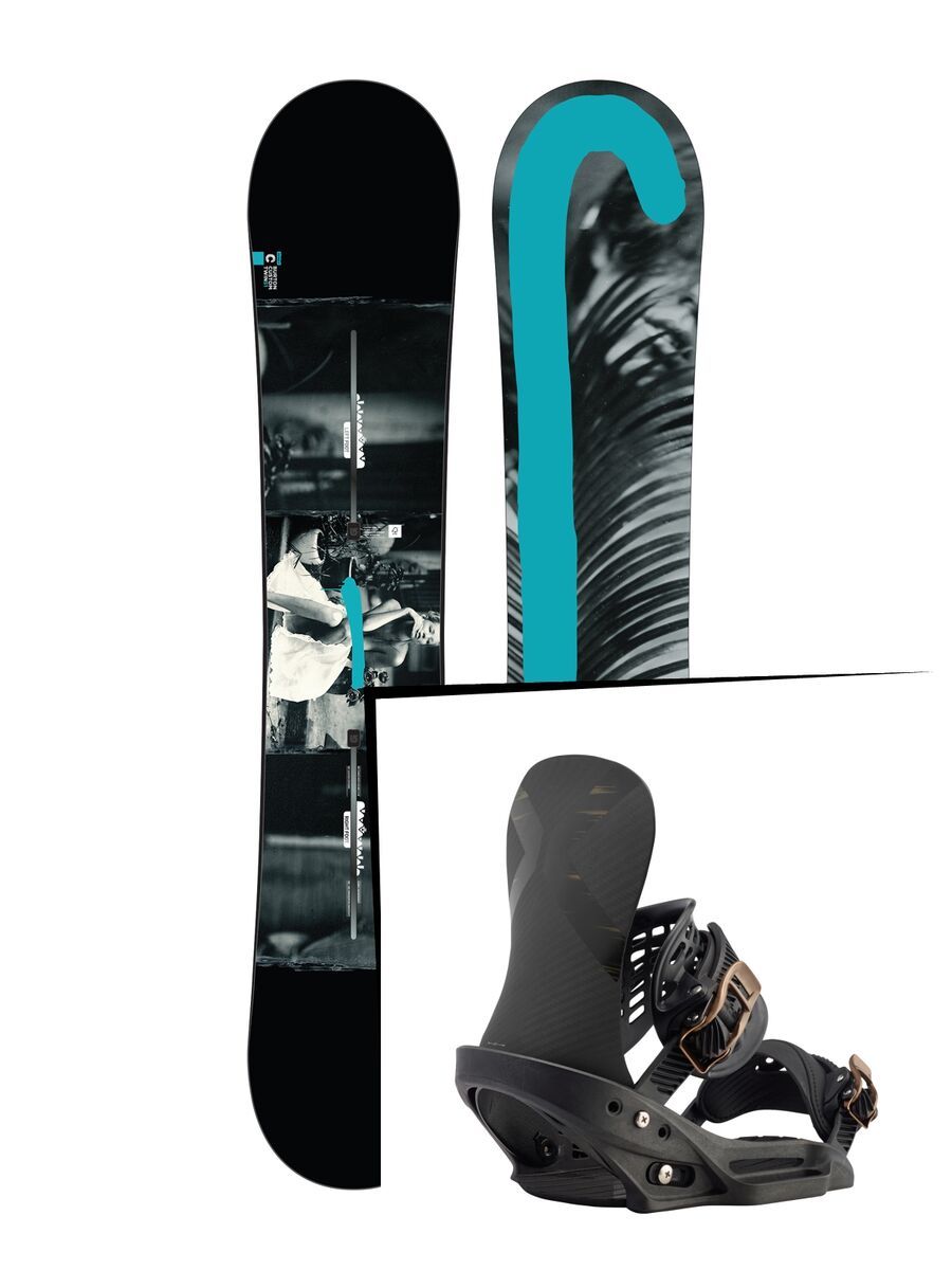 Set: Burton Custom Twin Flying V 2017 +  X-Base EST (1712957S) - Bild 1