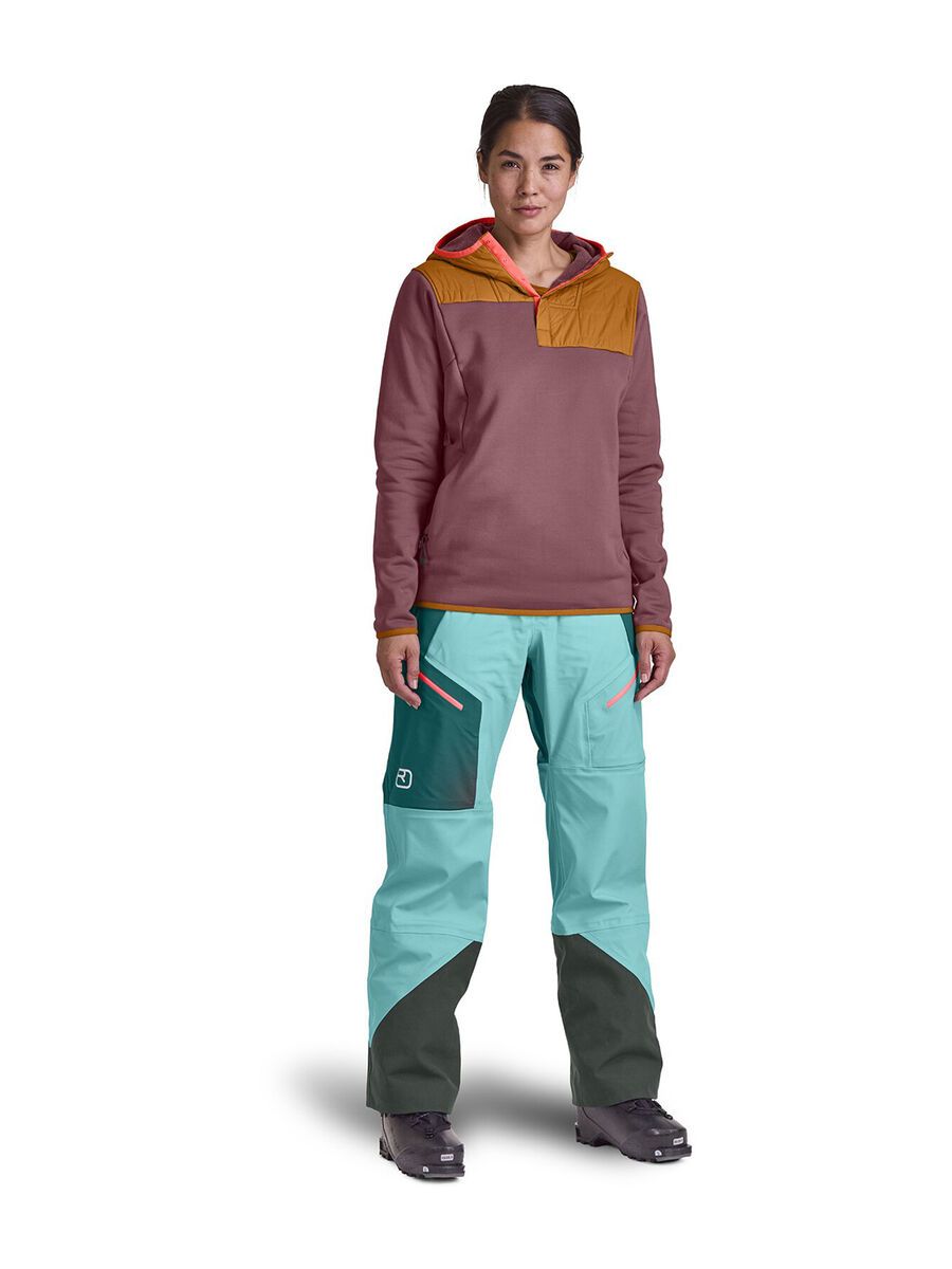 Ortovox Merino Fleece Plus Anorak W, mountain rose - Bild 3