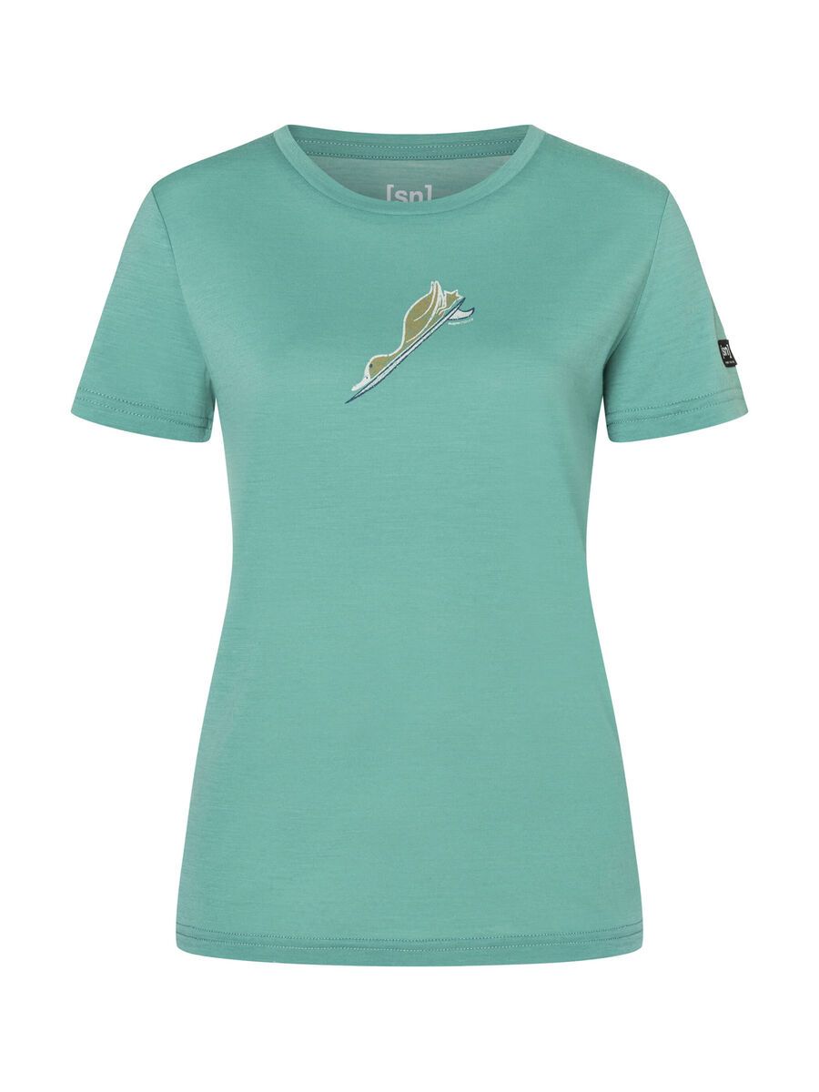 super.natural Duck Dive Tee Damen, lagoon green/various - Bild 1