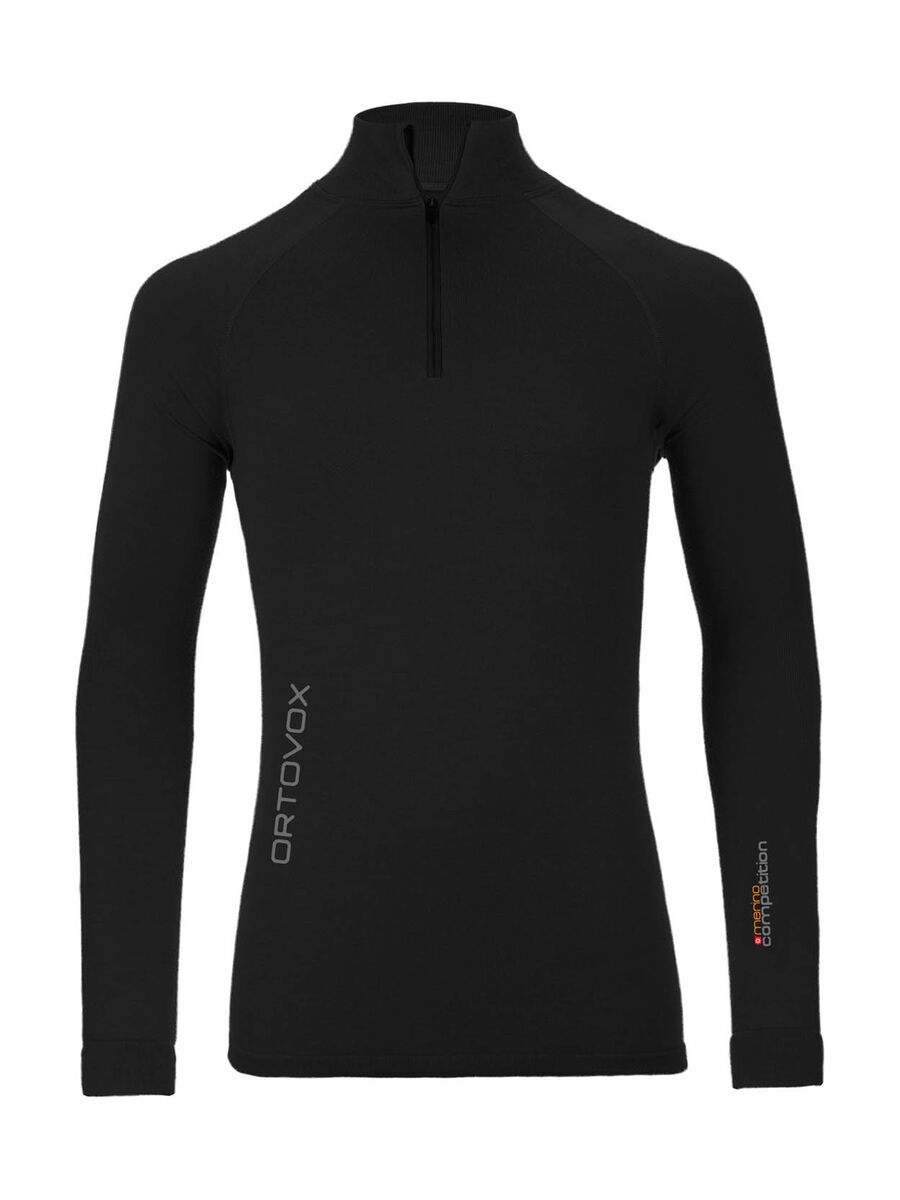 Ortovox Merino Competition Long Sleeve Zip Neck, black raven - Bild 1