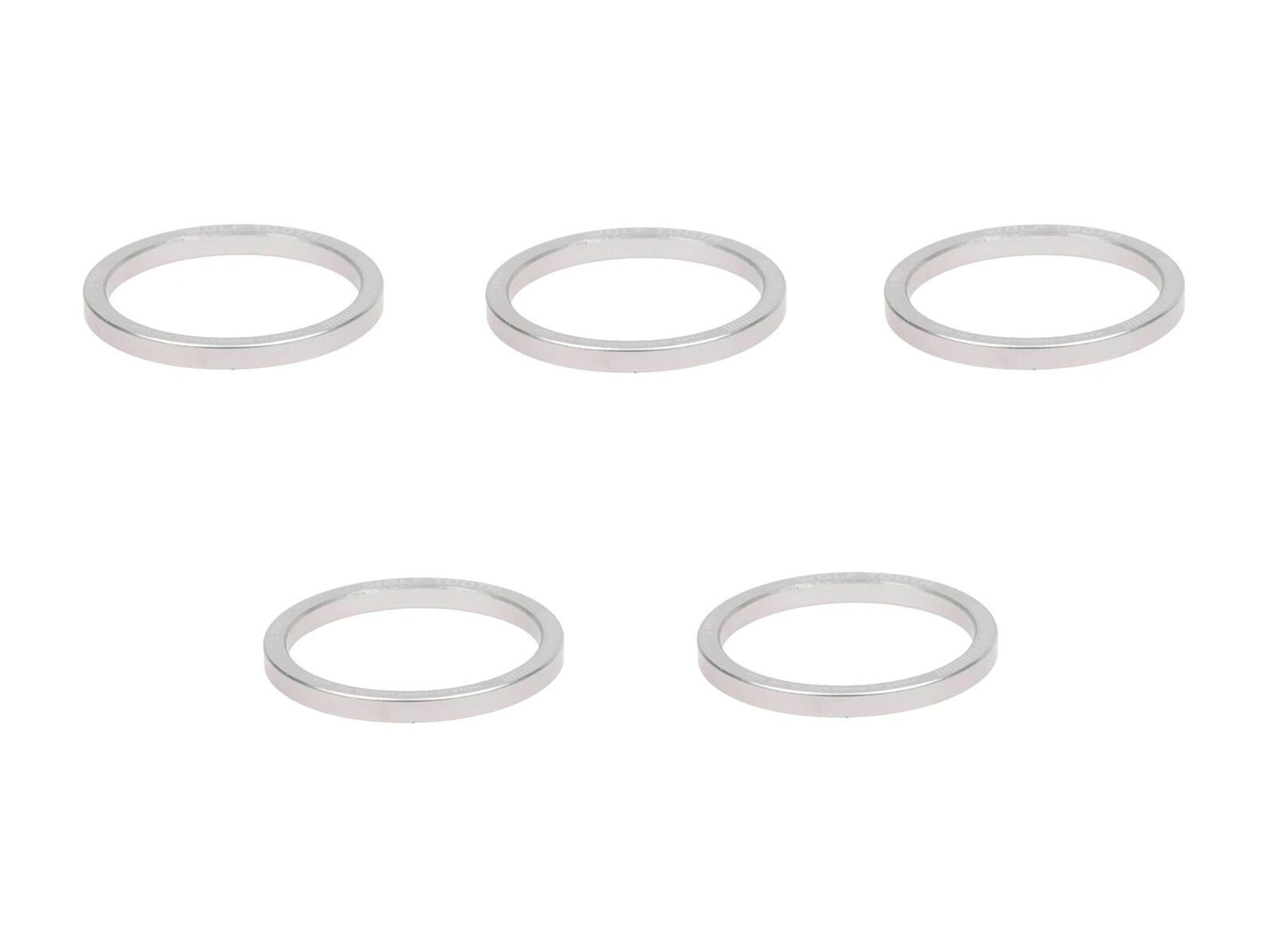 Wolf Tooth Precision Headset Spacers - 3 mm 5er Kit silver SPACER-SlL-5PACK-3MM