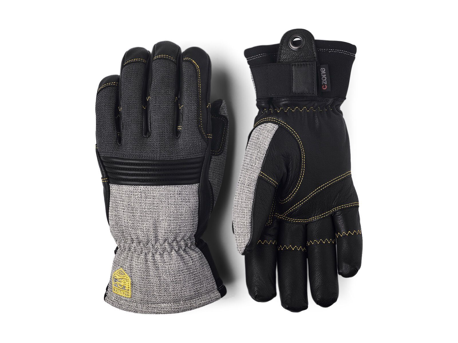 Hestra Couloir 5 Finger light grey/black 7 3001970-320100-7
