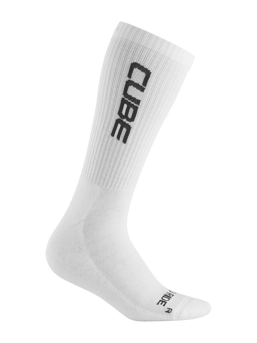 Cube Socke After Race High Cut Logo, white - Bild 1