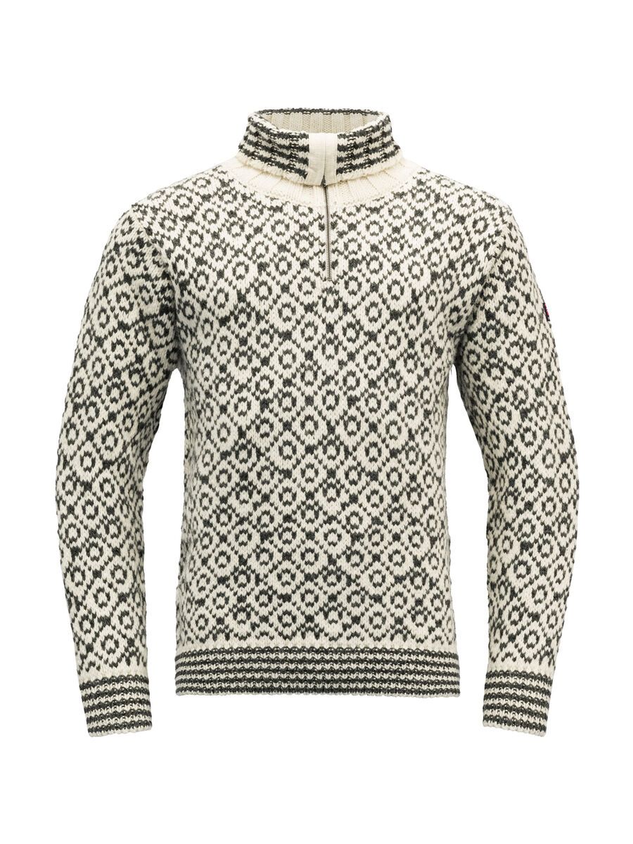 Devold Svalbard Wool Zip Neck, offwhite/anthracite - Bild 1
