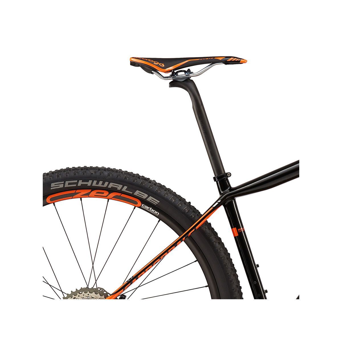 Cannondale F-SI Carbon 2 29, jet black w/ hazard orange and chrome, gloss - ORG - Bild 5