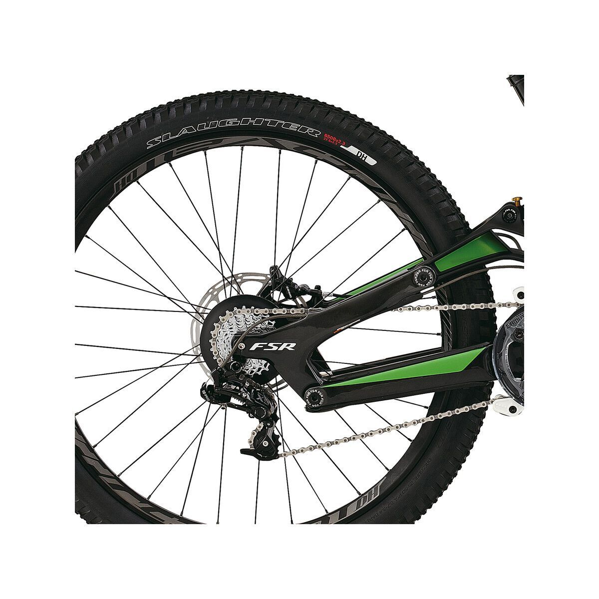 Specialized Demo 8 I Carbon 650b, gloss carbon/moto green/white - Bild 4