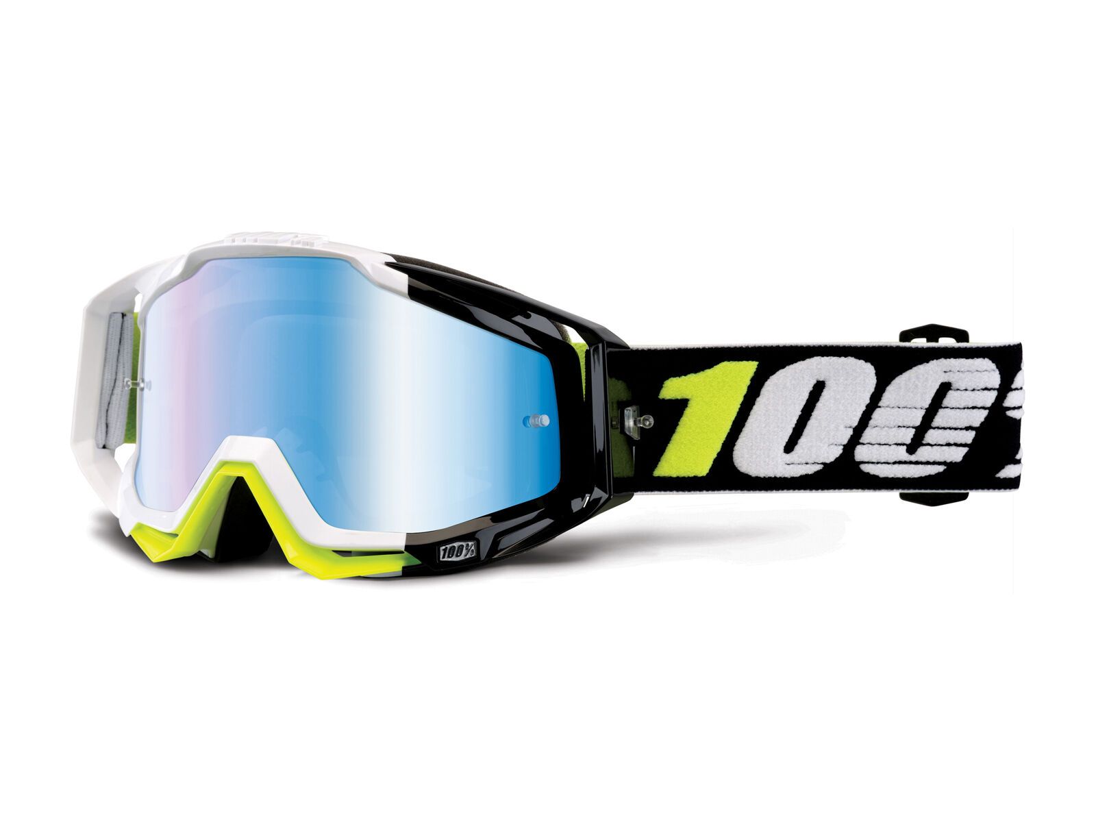 100% Racecraft inkl. WS, emara/Lens: mirror blue - Bild 1