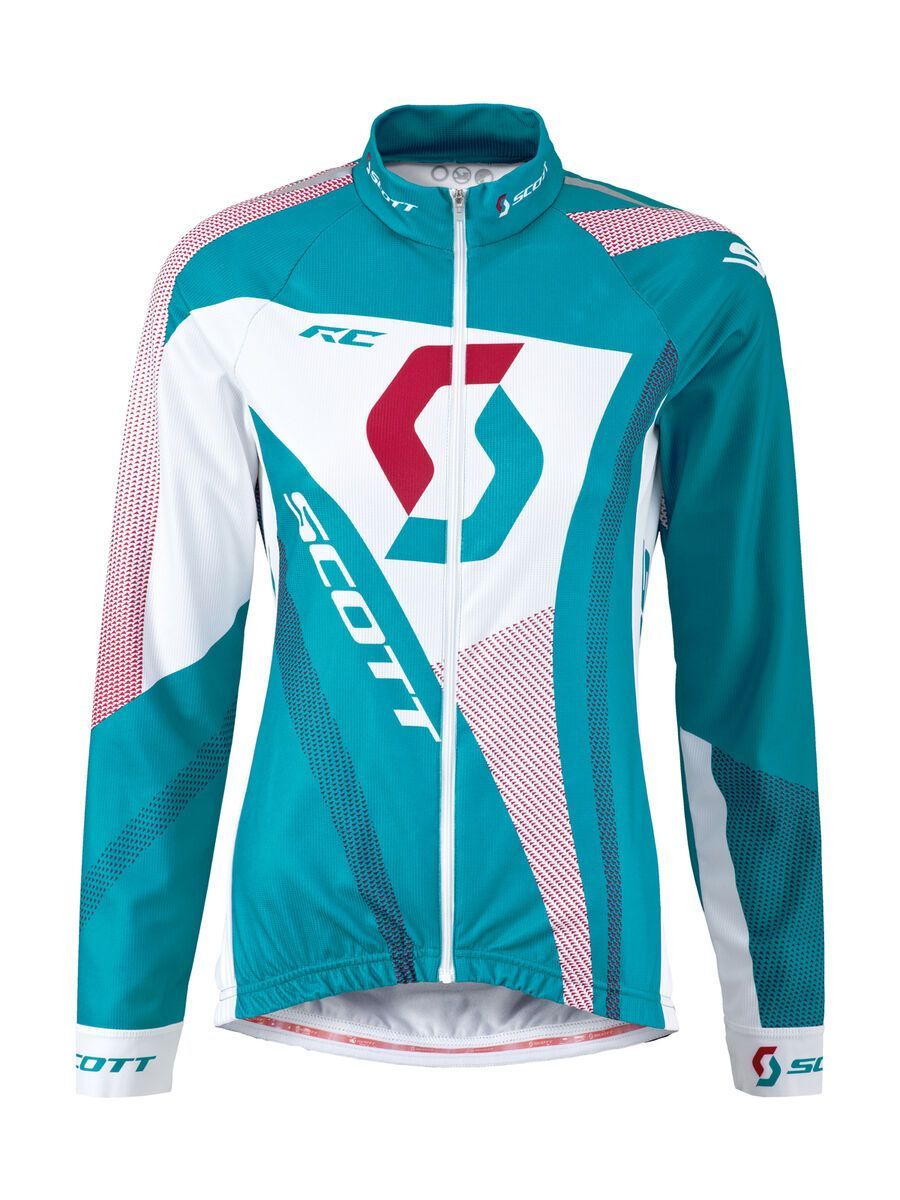 Scott Womens RC l/sl Shirt, ocean blue/cerise pink - Bild 1