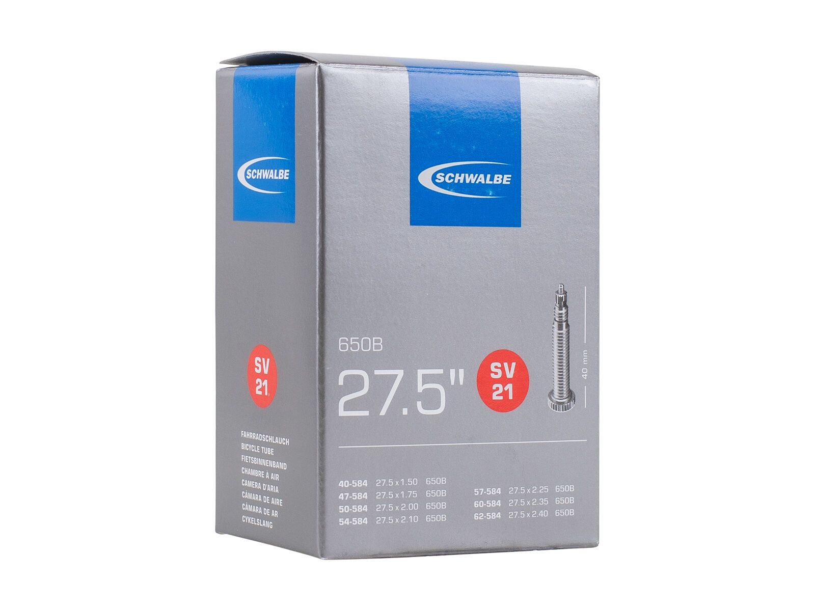 Schwalbe Schlauch SV 21 - 650B / 27.5 x 1.50-2.40 - Bild 1