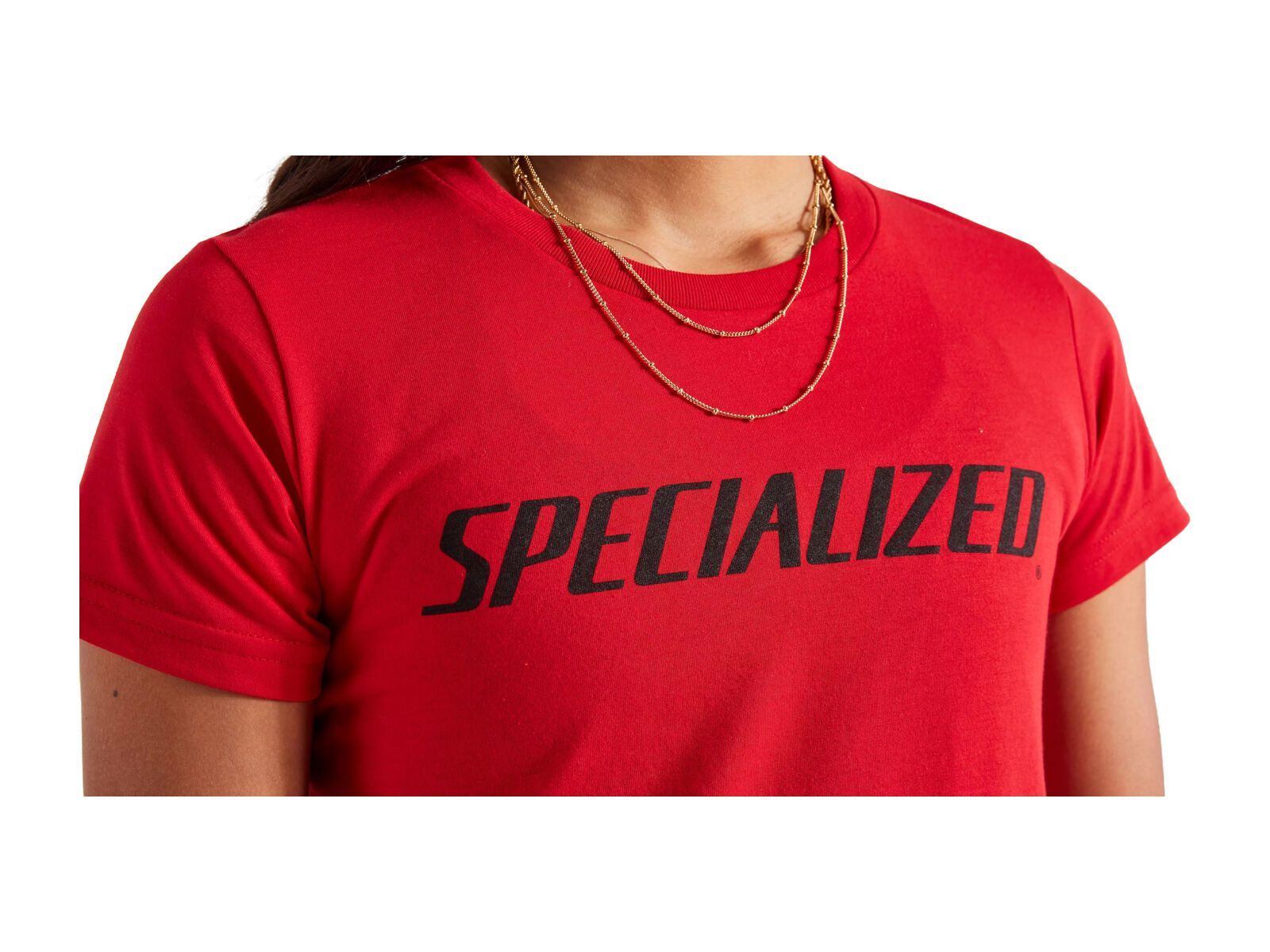 Specialized Wordmark T-Shirt Damen kurzarm, flo red - Bild 5