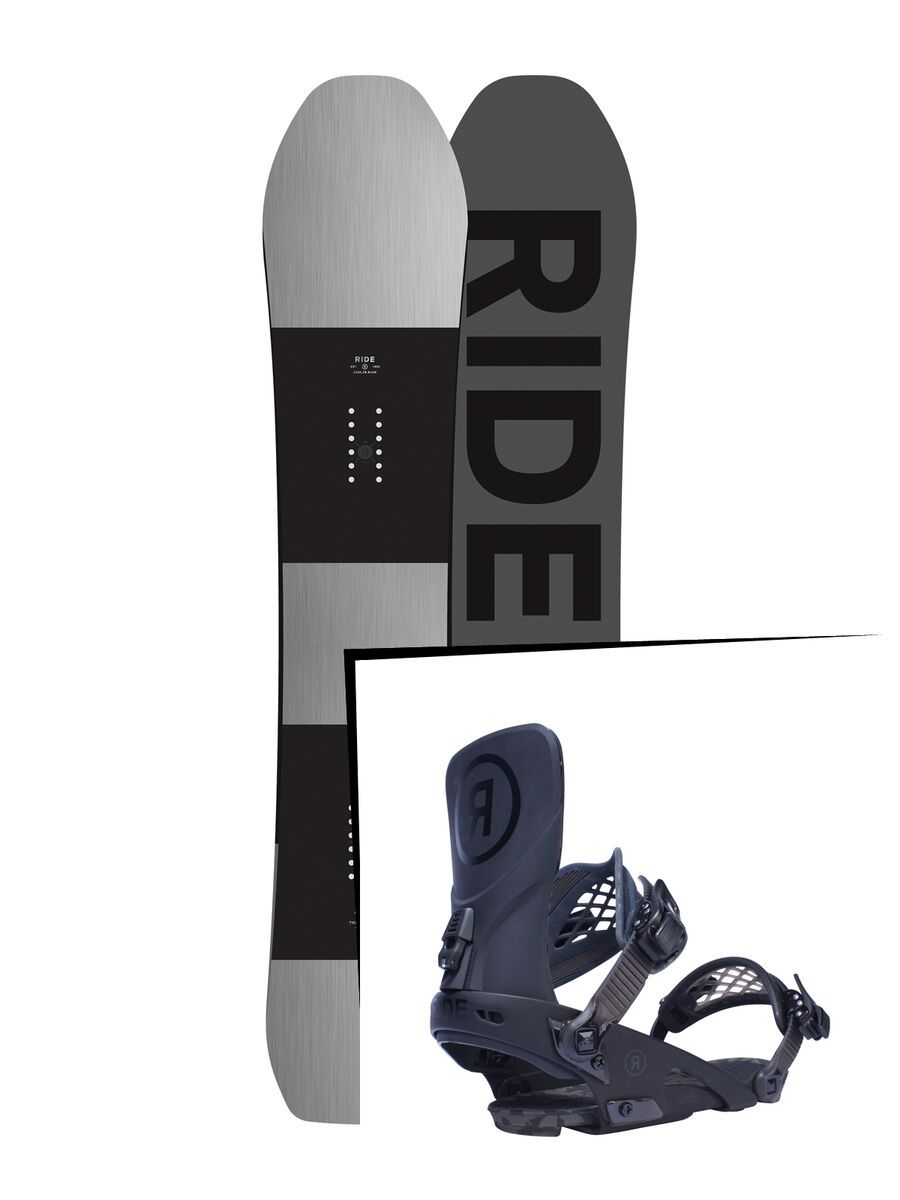 Set: Ride Timeless 2017 + Ride LTD, black - Snowboardset - Bild 1