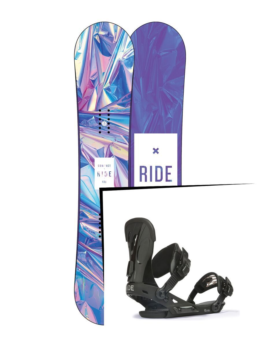 Set: Ride Compact 2017 + Ride VXN 2017, black - Snowboardset - Bild 1