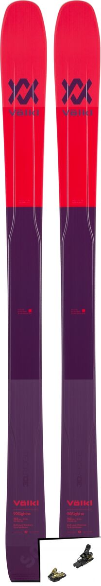 Set: Völkl 90Eight W 2019 + Salomon STH2 WTR 16 gold/black - Bild 1