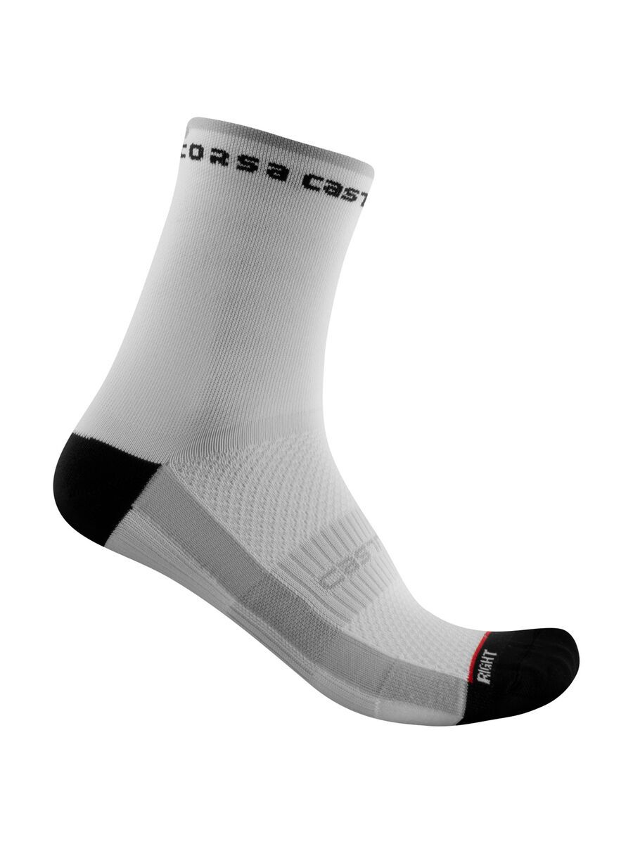Castelli Rosso Corsa W 11 Sock, white/black - Bild 1